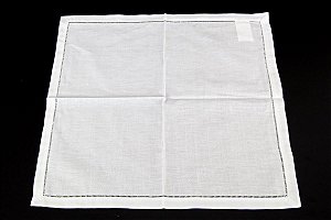 KIT 2 GUARDANAPOS QUADRADOS BRANCOS EM LINHO E ALGODÃO 50 X 50 CM MESA POSTA