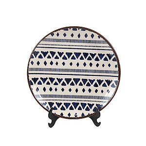 JOGO 2 PRATOS DE SOBREMESA COUP ASTECA EM CERAMICA 20 CM MESA POSTA