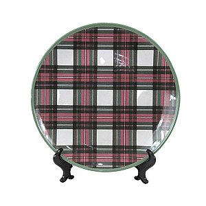 KIT 2 PRATOS RASOS COUP HAPPY HOLIDAY EM CERÂMICA MULTICOR 28 CM MESA POSTA