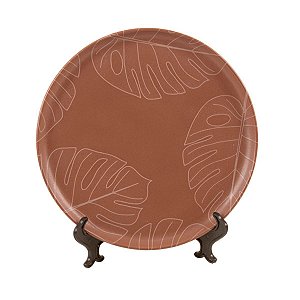 KIT 2 PRATOS RASOS BIO STONEWARE VERÃO EM CERÂMICA TELHA 27,5 CM MESA POSTA
