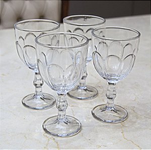 JOGO COM 6 TAÇAS PARA ÁGUA 310 ML VIDRO TRANSPARENTE
