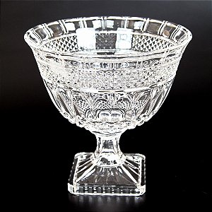 VASO DE VIDRO FRUTEIRA 25,5X26 CM DECORAÇÃO UTILIDADE VERSATILIDADE