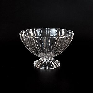 VASO DE VIDRO FRISADO FRUTEIRA 16,5x25 CM DECORAÇÃO E UTILIDADE