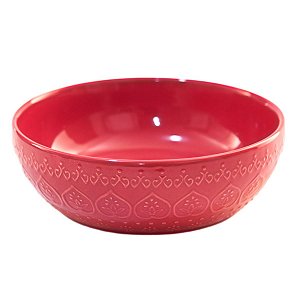KIT 2 BOWLS HEMIESFERICO EM CERAMICA VERMELHA 523 ML 16 CM MESA POSTA E UTILIDADE