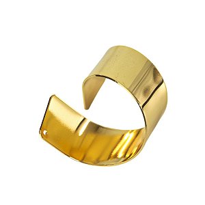 PORTA GUARDANAPO ESPIRAL ACHATADO EM METAL DOURADO  6,5 X 5,5 X 5 CM MESA POSTA JOGO COM 4 UNIDADES