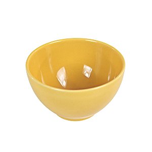 CONJUNTO DE BOWLS EM CERAMICA ESMALTADA LISO MOSTARDA 480 ML MESA POSTA 6 PEÇAS