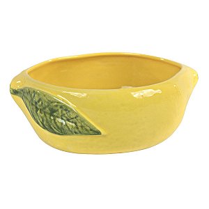 TIGELA EM CERAMICA AMARELO LIMÃO TAMANHO MÉDIO 3 L MESA POSTA UTILIDADE
