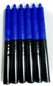 Vela palito Azul Escuro e preto 18 cm 1 Kg