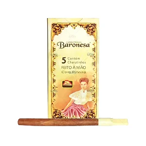 CIGARRILHA BARONESA CHOCOLATE C/ PITEIRA 5UN