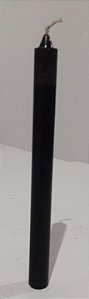 Vela palito preto 18 cm 1 un