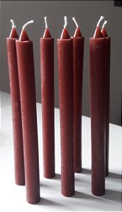Vela palito marrom 18 cm 1 kg