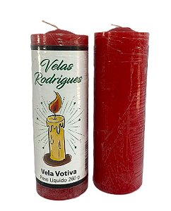 Vela de 7 dias vermelha 15 cm 260 gr
