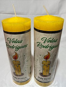 Vela de 7 dias amarelo 15 cm 1 und 260 gr