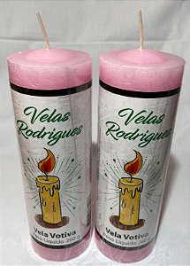 Vela de 7 dias rosa 15 cm 1 und 260 gr