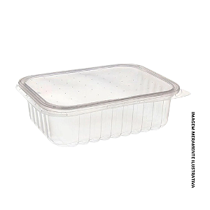 POTE RETANGULAR PLÁSTICO C/ TAMPA 150ML - PCT C/ 300UN