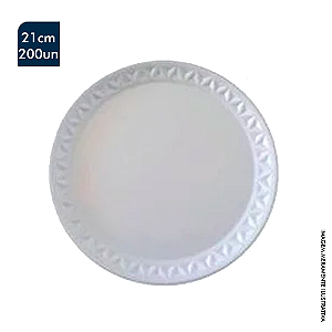 Prato de isopor com 200 unidades MP-21 com 21cm de diâmetro