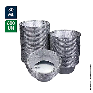 FORMINHA DE EMPADA EM ALUMÍNIO 80ML – CAIXA COM 600 UNIDADES