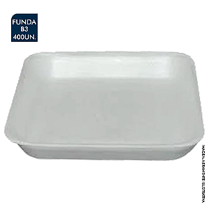 BANDEJA DE ISOPOR B3 FUNDA COM 400 UNIDADES