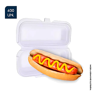 Embalagem de isopor para cachorro quente com 400 unidades