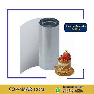 Tira de acetato para bolo 5x50m