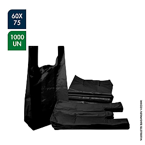 SACOLA PLÁSTICA PRETA 60X75CM – MILHEIRO (1.000 UNIDADES)