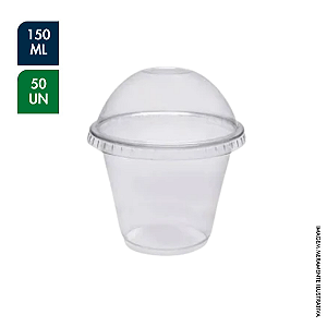 COPO COM TAMPA BOLHA SEM FURO 150ML PCT C/ 50UN