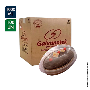 EMBALAGEM PET TRANSPARENTE PARA COLOMBA/OVO DE COLHER 1000ML – CX C/ 100UN