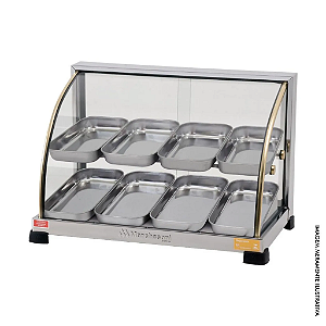 ESTUFA PARA SALGADOS 8 BANDEJAS 2 ANDARES 55CM