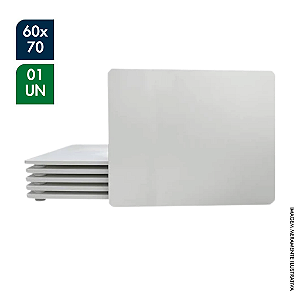 TÁBUA PARA BOLO RETANGULAR EM MDF BRANCO 60X70CM