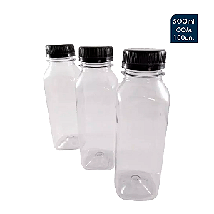 GARRAFA PET TRANSPARENTE 500ML COM 100 UNDS