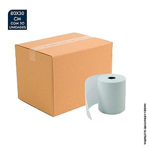 BOBINA DE PAPEL TÉRMICO 80X30 COM 30 UNIDADES
