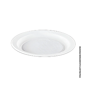 PRATO RASO Ø15CM BRANCO (PRATINHO DE sobremesa) - cx C/ 1000UN