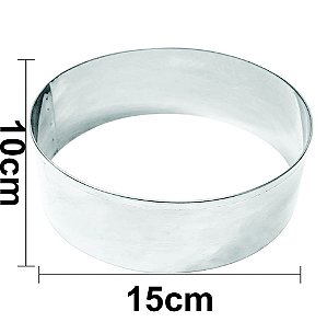 ARO CORTADOR REDONDO EM AÇO INOX 15X10CM