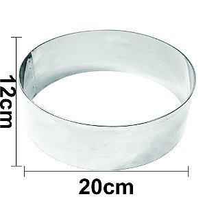 ARO CORTADOR REDONDO EM AÇO INOX 20X12CM