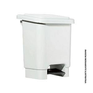 LIXEIRA C/ PEDAL EM PEAD/PP 15L BRANCA