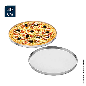 FORMA PARA PIZZA 40CM EM ALUMÍNIO