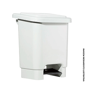 LIXEIRA C/ PEDAL EM PEAD/PP 50L BRANCA