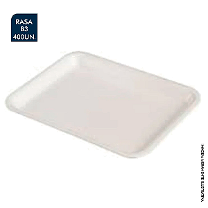 BANDEJA DE ISOPOR B3 RASA COM 400 UNIDADES