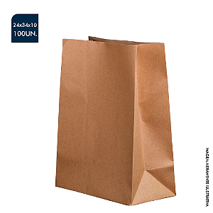 Saco Kraft 24x34x10 com 100