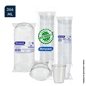 Copo bolha 260ml com tampa plana e tampa bolha pacote com 50 unidades