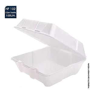 BANDEJA DE ISOPOR SEM DIVISÓRIA HF 102 COM 100 UNIDADES
