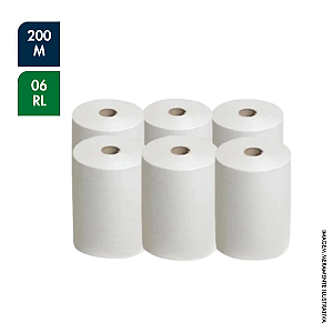 PAPEL TOALHA BOBINA 200M PCT C/ 6 ROLOS