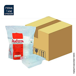 POTE RETANGULAR 750ML CAIXA COM 144 UNIDADES | PRA FESTA