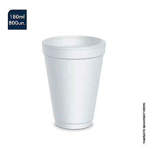 Copo de isopor 180ml com 800 unidades