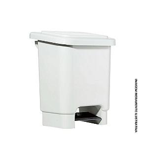 LIXEIRA C/ PEDAL EM PEAD/PP 25L BRANCA