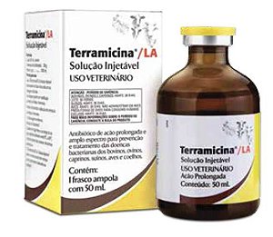 Terramicina LA -Solução Injetável - Zoetis 50 ML.