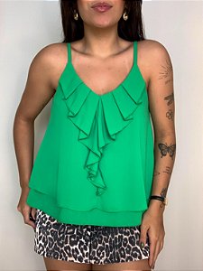 Bata Boho Babados Lily Verde Bandeira