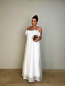 Vestido Longo Helena Branco