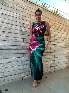 Vestido Midi Estampado Lineia Farm