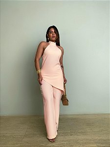 Conjunto Alfaiataria Assimétrico Rebeca Rosa Clarinho